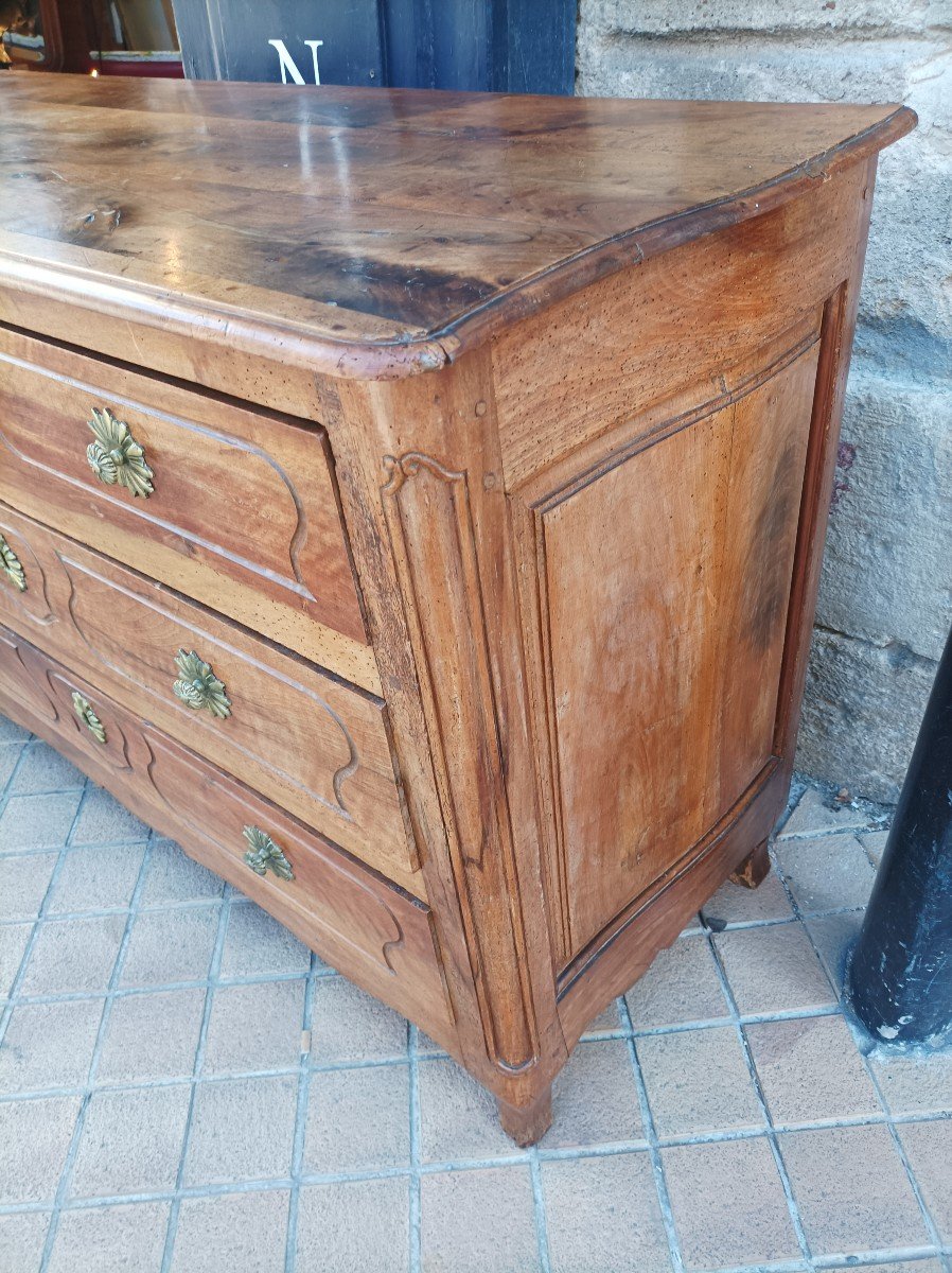 Louis XV Commode In Blond Walnut-photo-7