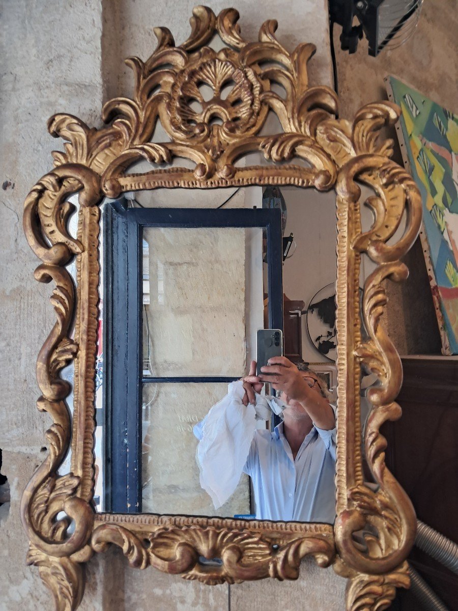 Mirror In Dore Wood XX Eme Regency Style-photo-2