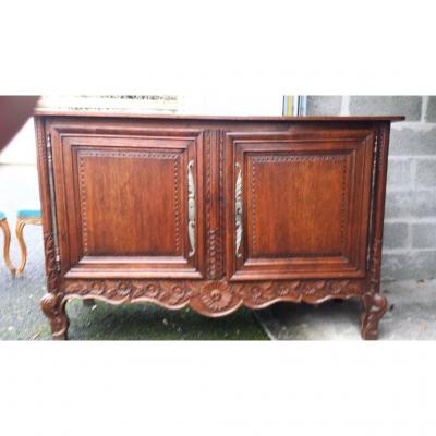 Buffet Normand En Chene Sculpte Epoque 18 Eme