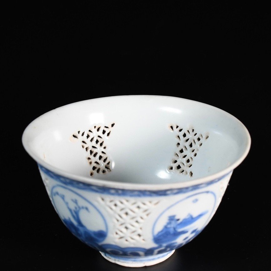 Bol En Porcelaine à Paroi Réticulée Dit "Linglong" - Chine XVIIe Période Chongzhen-photo-2