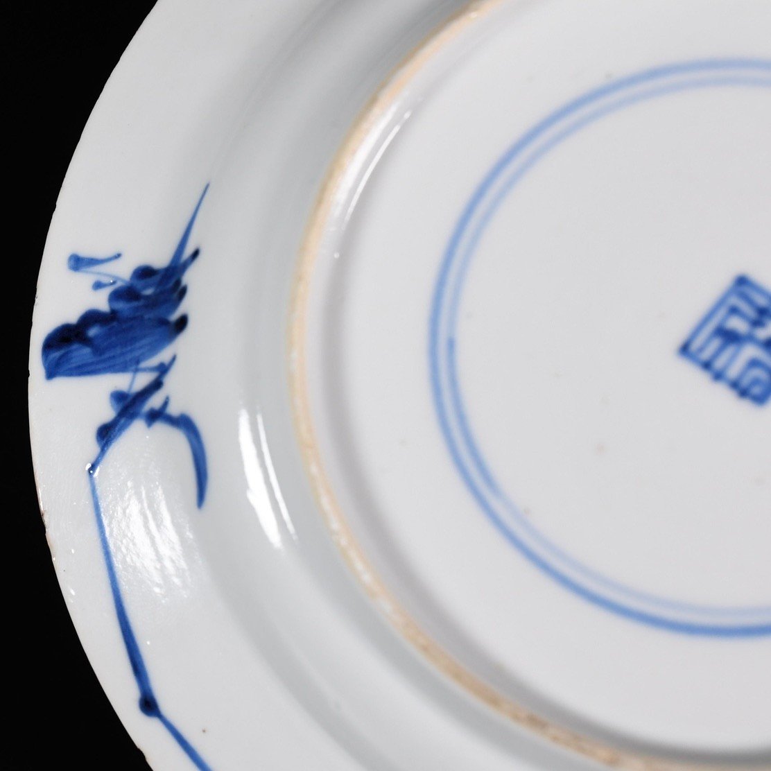 Petite Assiette En Porcelaine à Décor Bleu Et Blanc De Fleurs - Chine XVIIe Période Kangxi-photo-6