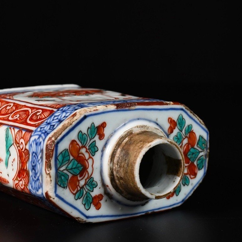 Porcelain Tea Box With Kakiemon Style Decor - China 18th Century Kangxi Period-photo-1