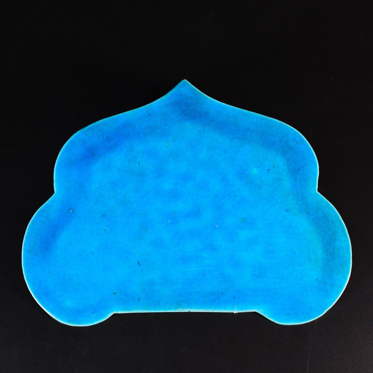 Table En Porcelaine à Glaçure Turquoise Et Bois - Chine XVIIIe Période Kangxi-photo-1