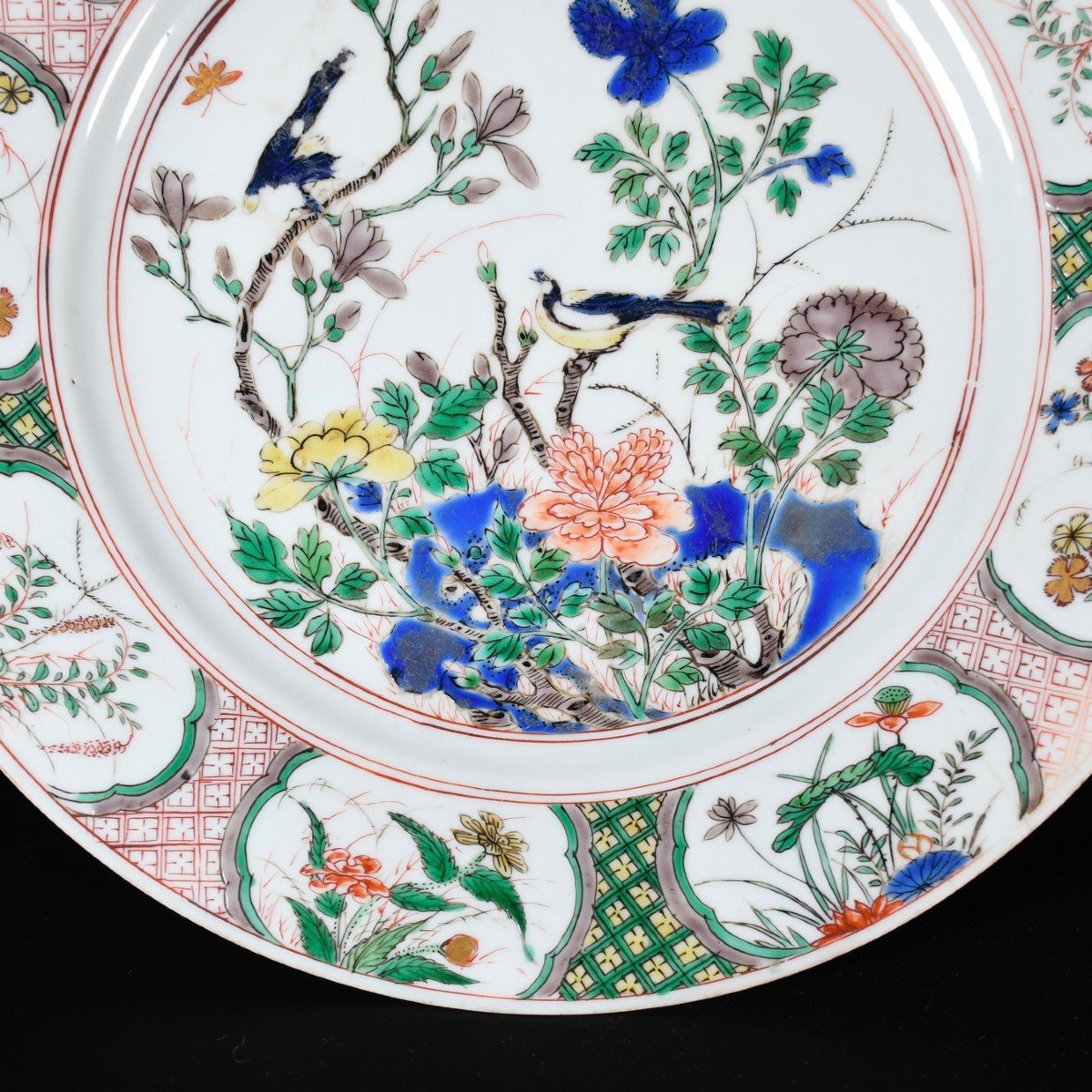 Plat Aux émaux De La Famille Verte, Marque d'Auguste Le Fort - Chine XVIIIe Période Kangxi-photo-4