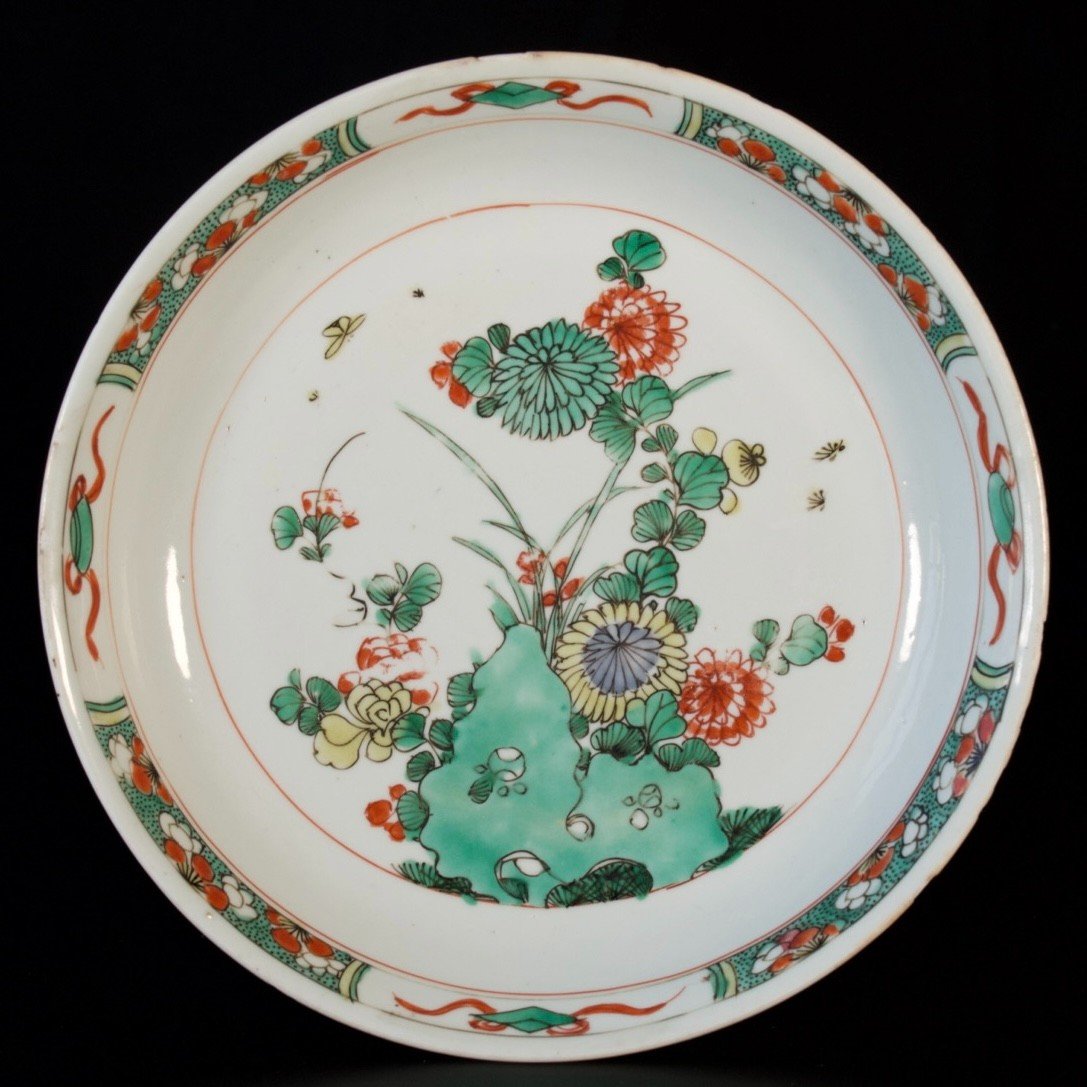 Coupe En Porcelaine Aux émaux De La Famille Verte - Chine XVIIIe Période Kangxi 