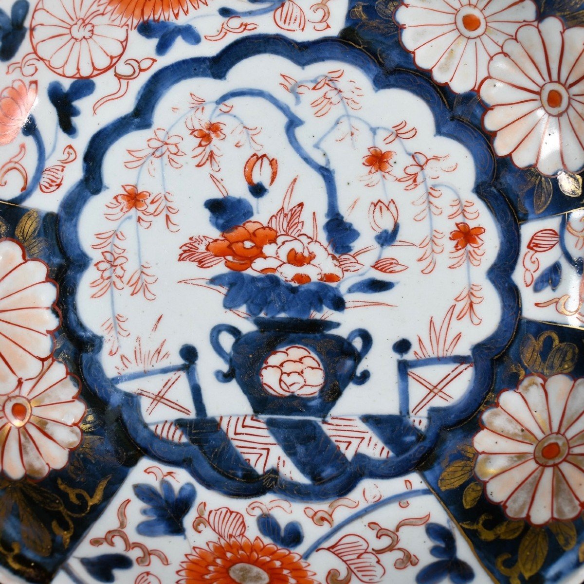 Coupe Polylobée à Décor Dit “imari”, Marque d'Auguste Le Fort - Japon Fin XVIIe Période Edo-photo-2