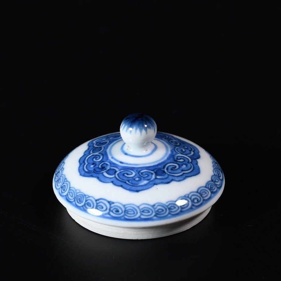 Rare théière En Porcelaine à Décor Bleu Et Blanc de Prunus - Chine XVIIIe Période Kangxi-photo-7