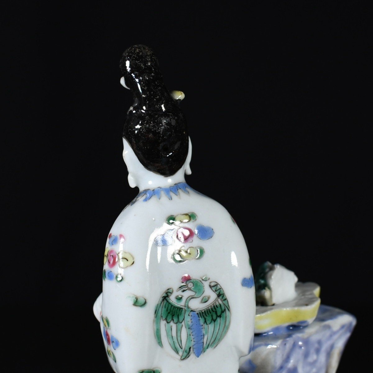 Figure Représentant Une Femme Près d'Un Rocher - Chine XVIIIe Période Qianlong-photo-2