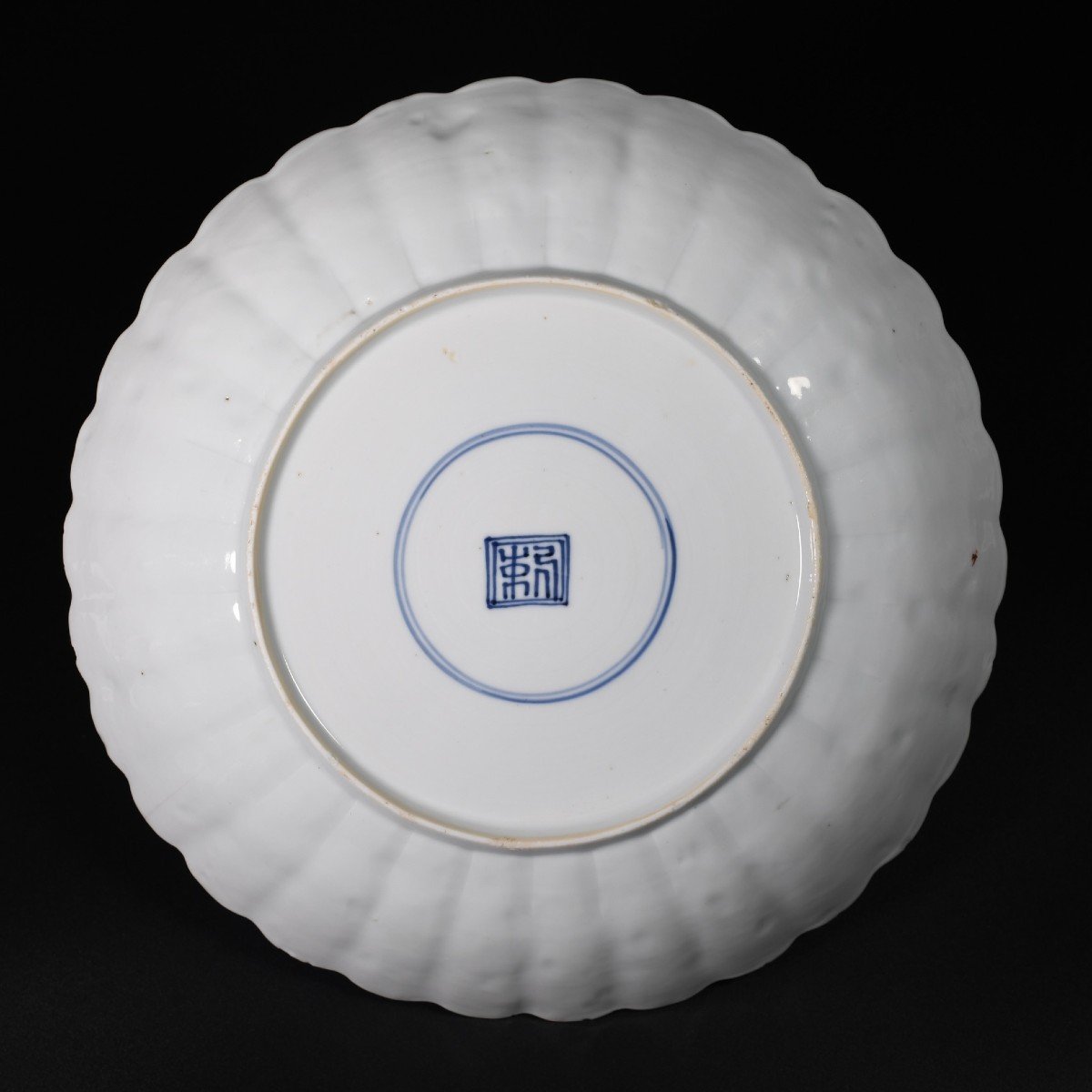 Large Famille Verte Enameled Dish With Crustacae Decor - China 18th Century Kangxi Period-photo-4