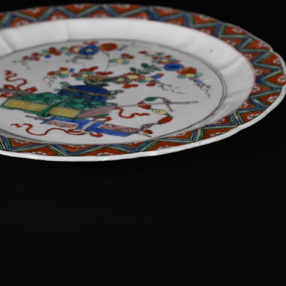 "famille Verte" Porcelain Plate Decorated With Antiques - China 18th Kangxi Period -photo-8