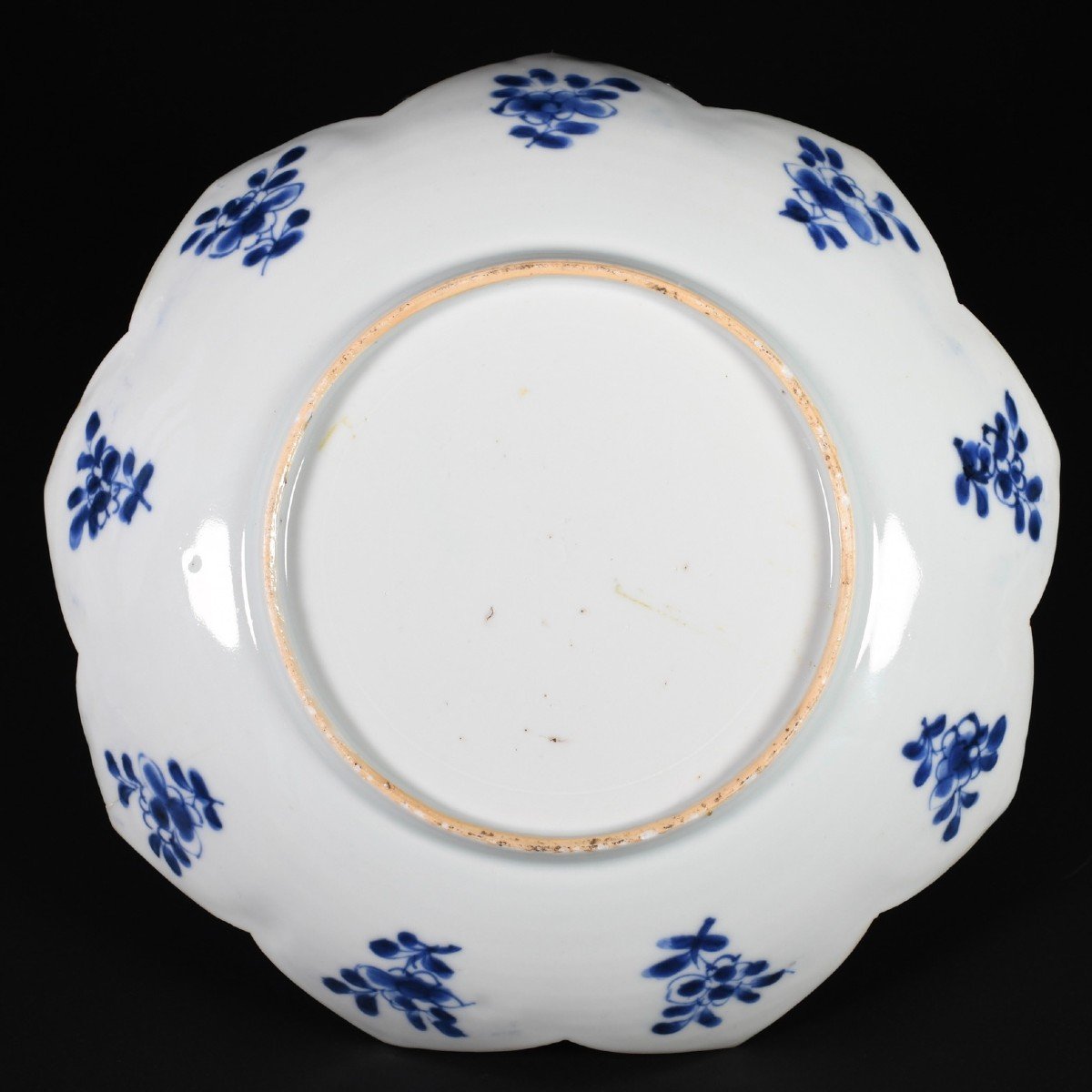 "lotus"shape  Porcelain Saucer - China 18th Century Kangxi Period-photo-3