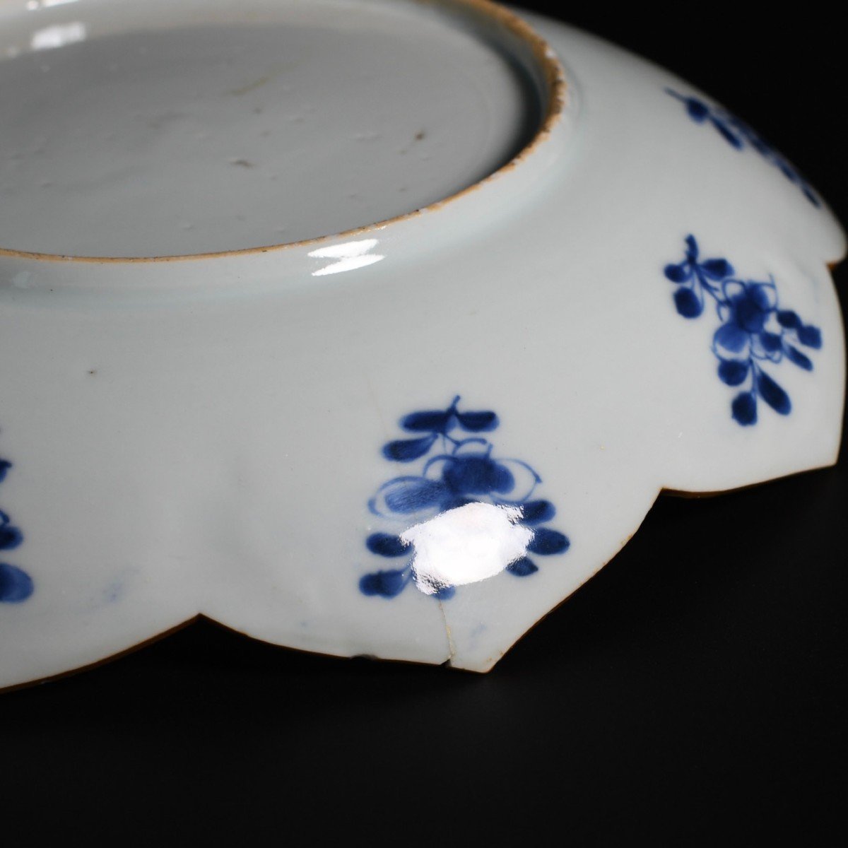 "lotus"shape  Porcelain Saucer - China 18th Century Kangxi Period-photo-8