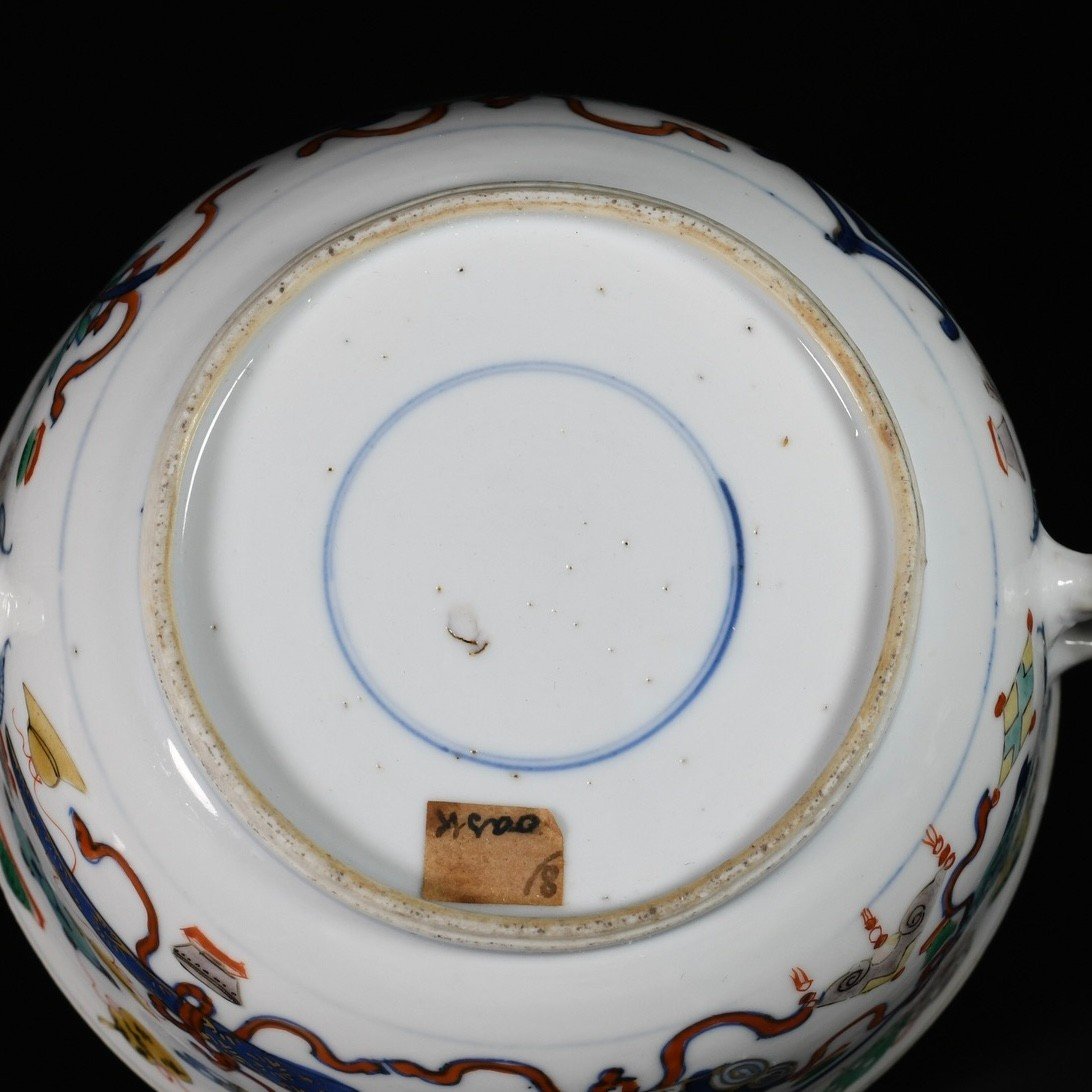 Doucai "hundred Antiques" Ecuelle - China, 18th Century Kangxi Period-photo-5