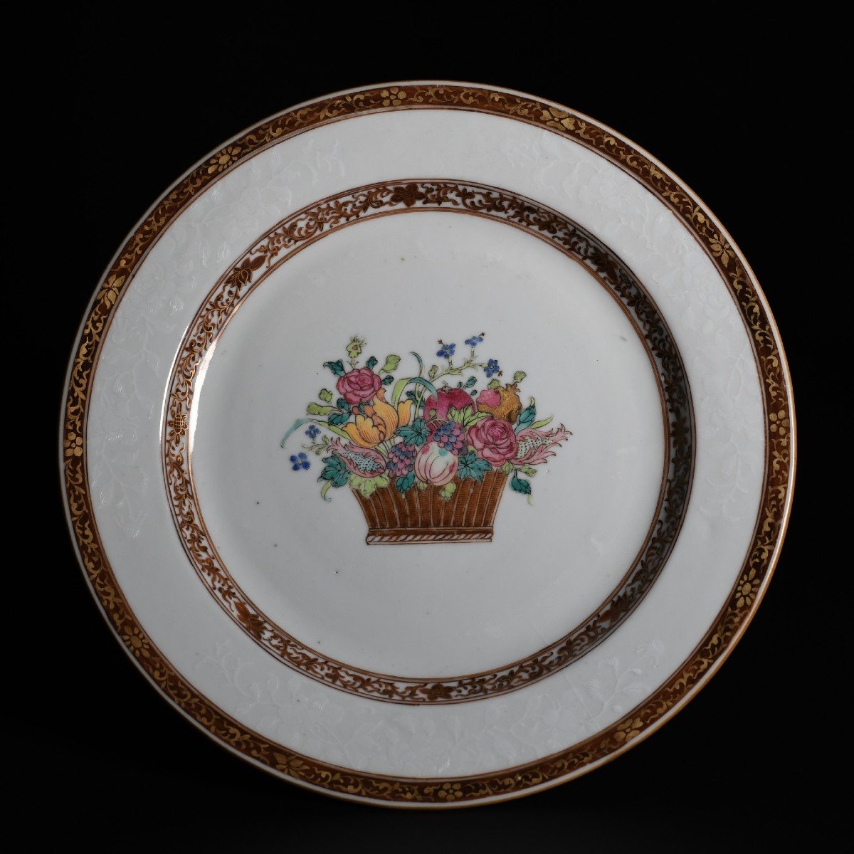 "bianco Sopra Bianco" Flower Basket Plate - China 18th Century Yongzheng Period-photo-2