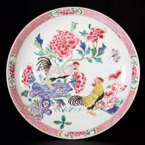 Famille Rose Enamel Cup Decorated With Cockerel - China 18th Yongzheng Period