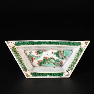 Ravier En Porcelaine Aux émaux De La Famille Verte - Chine XVIIIe Période Kangxi