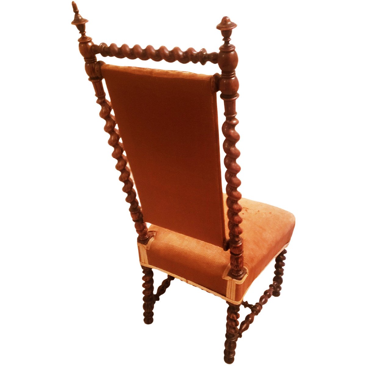 Rarissime Chaise De Nourrice Bobine En Gaïac Napoleon III-photo-2