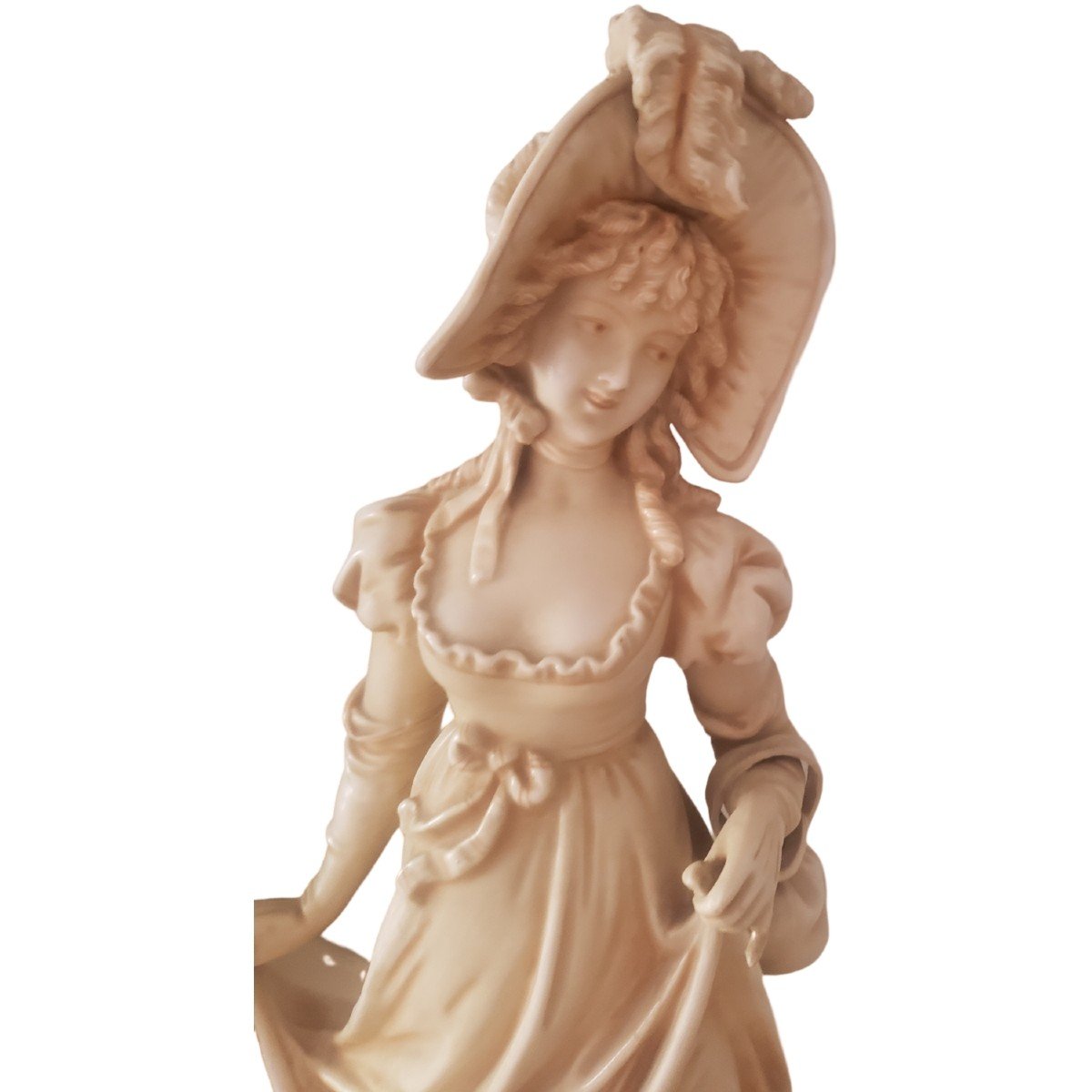 Figurine Porcelaine Rudolstadt Straus & Söhne porcelaine allemande hauteur 48 cm  -photo-4