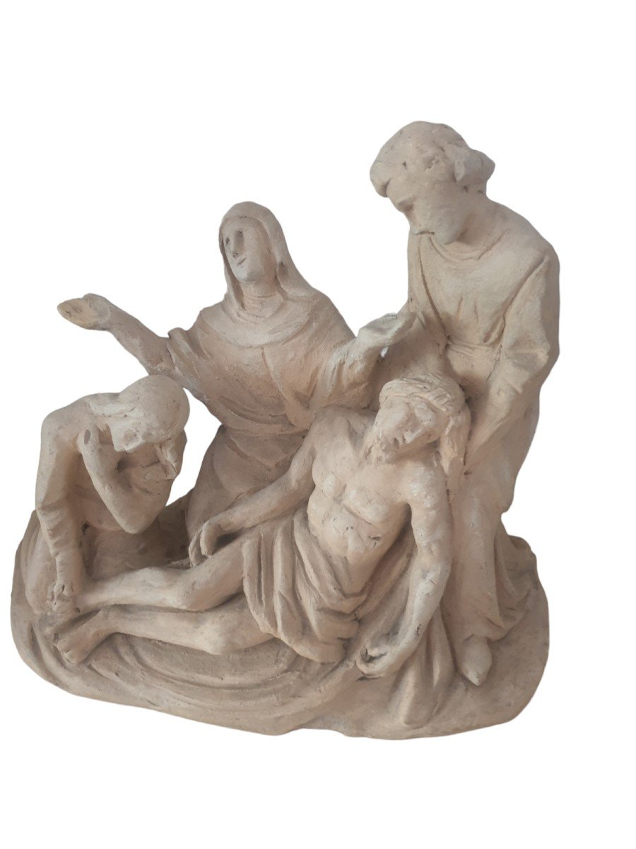 Pieta Déposition Du Christ Terre Cuite 1860