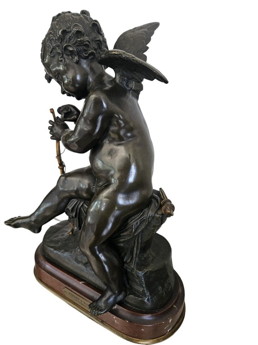 Bronze Charles Gabriel Sauvage Lemire l'Enfant Et l'Arc sevres