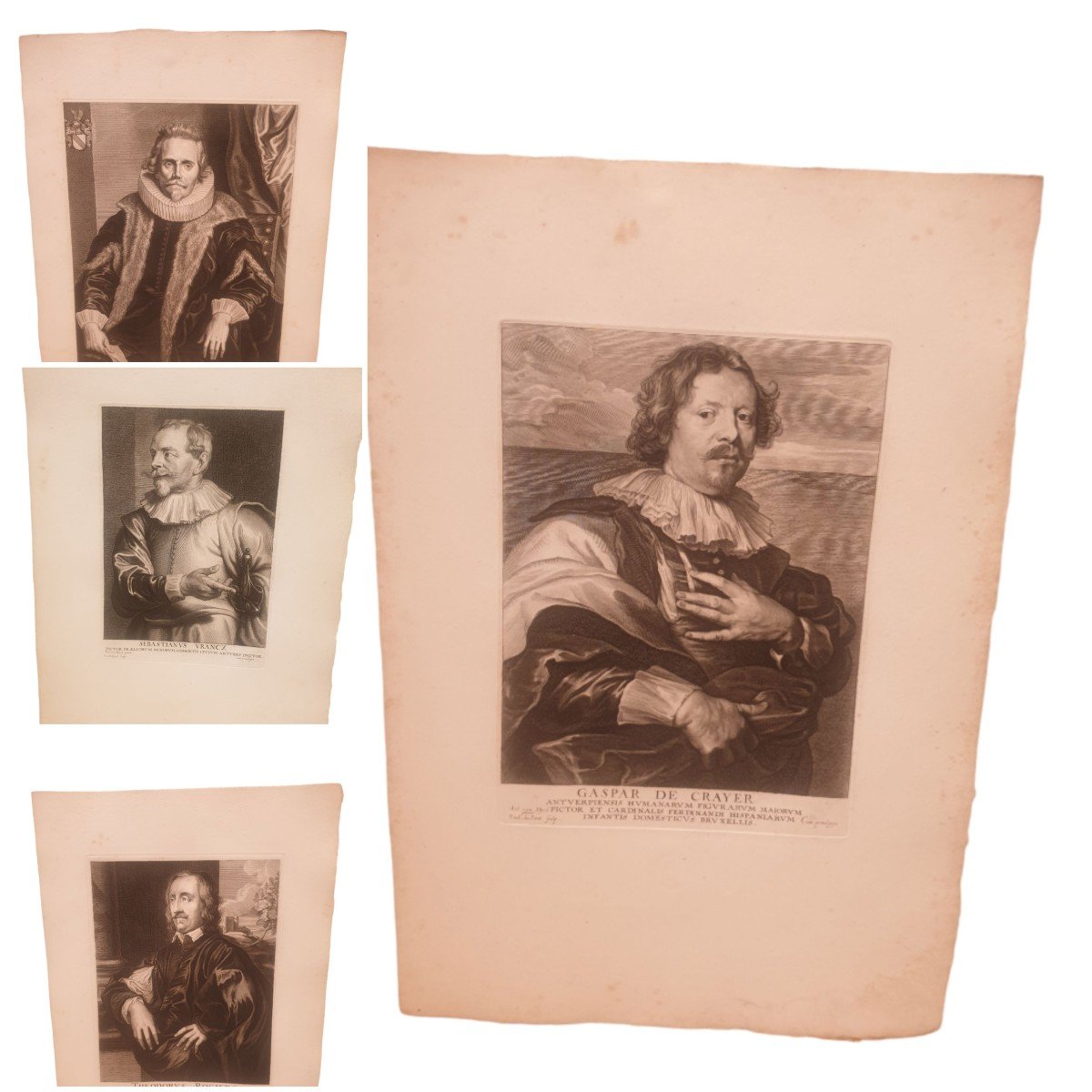 Quatre Gravures Van Dyck (1599-1641) -photo-3