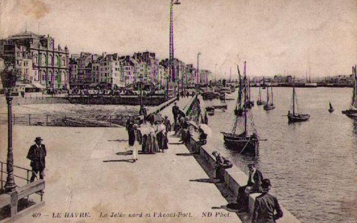 Huile Sur Toile Postimpressionniste 1886 Les Quais Du Havre SignÉe -photo-8