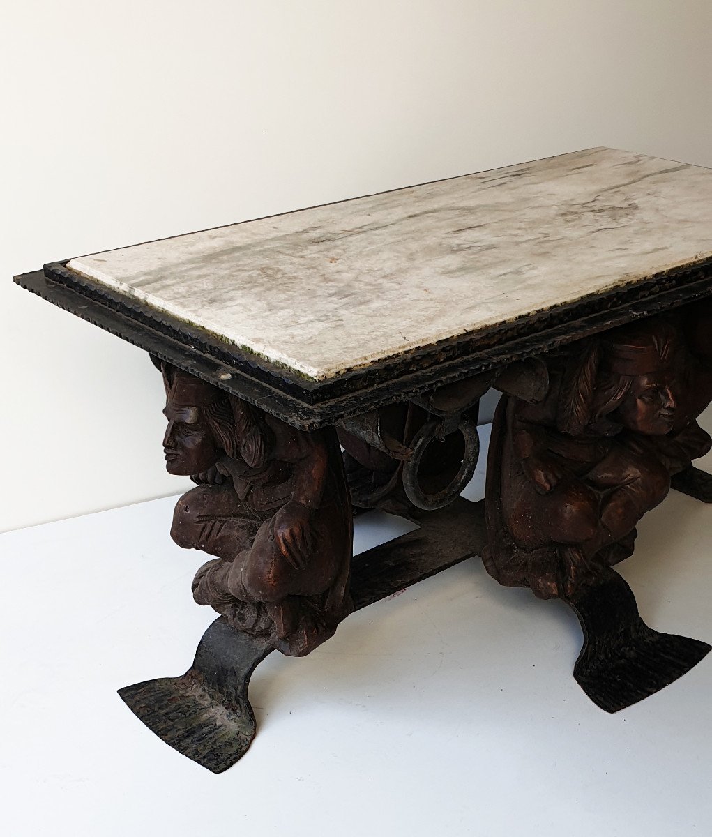 Table Basse Jean-maurice Rothschild Vers 1950 Grand Modéle -photo-3