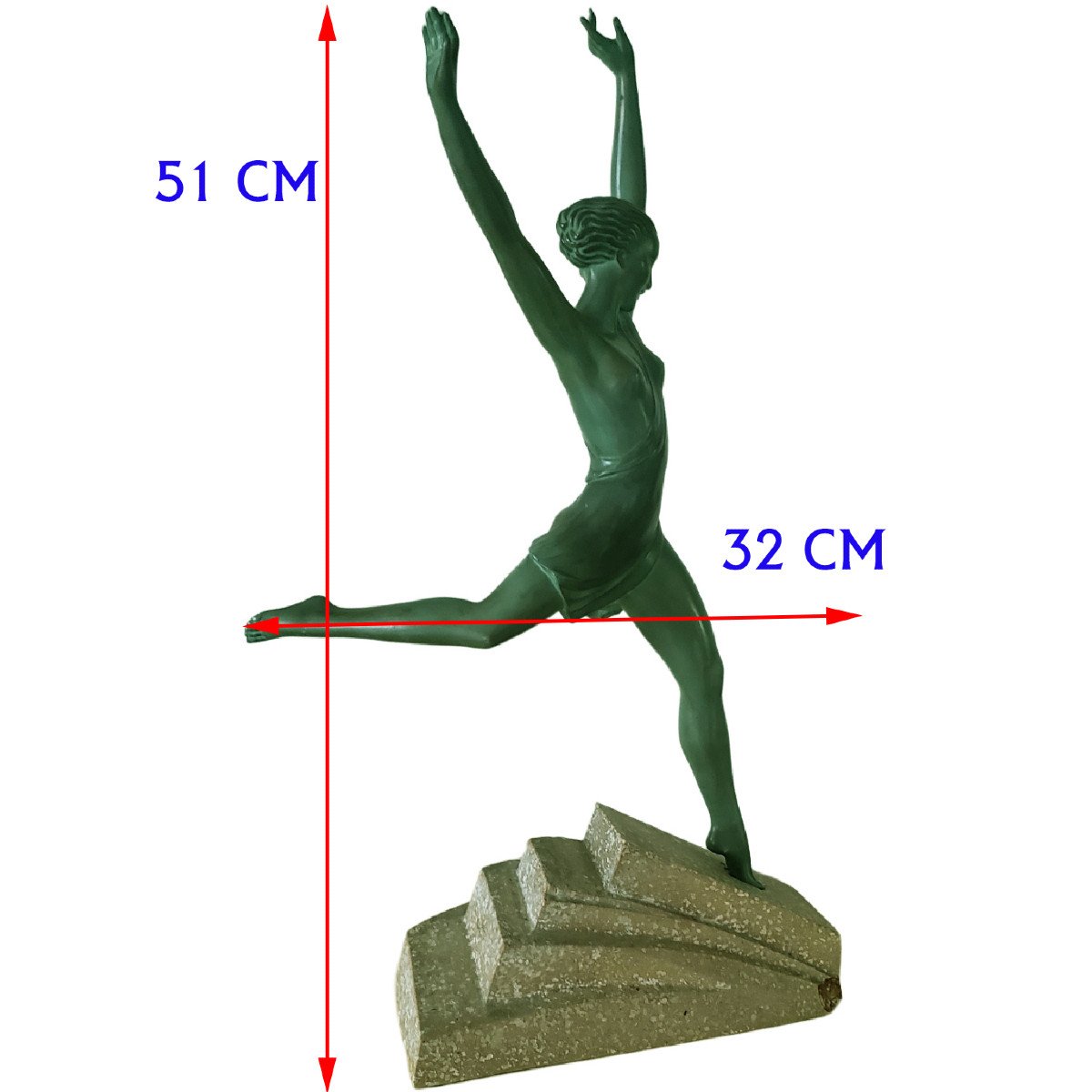 Olympic Sculpture In Cast Iron By Fayral For Pierre Le Faguays Circa 1930 Ht 51 Cm-photo-2