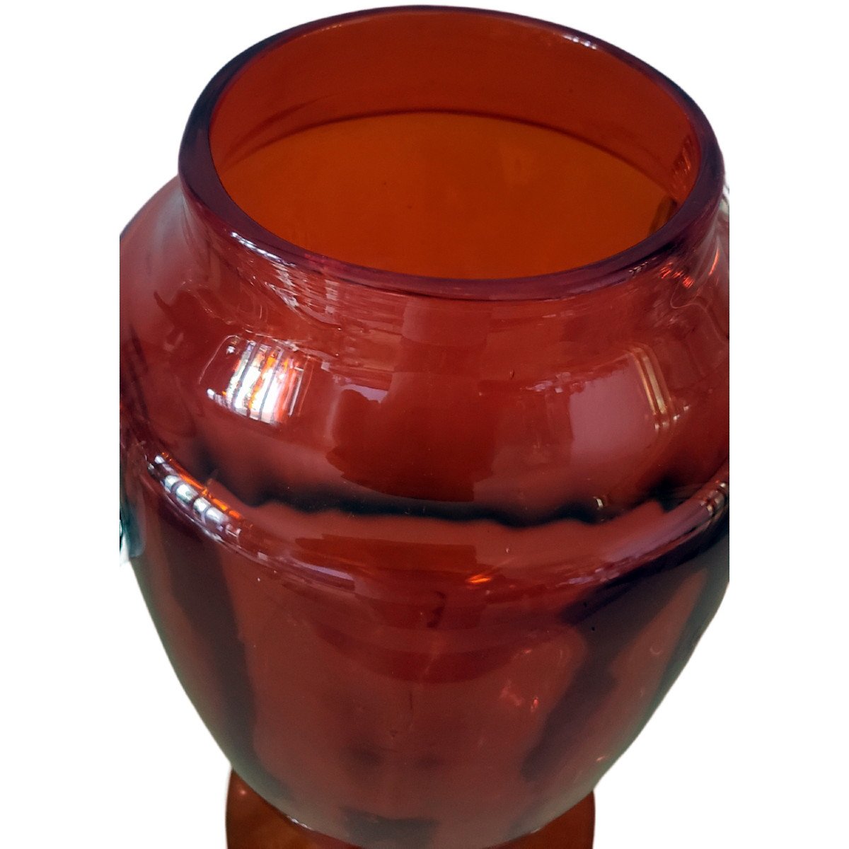 Murano Soffiato Art Glass Vase Attributed To Vetreria Fratelli Toso-photo-2