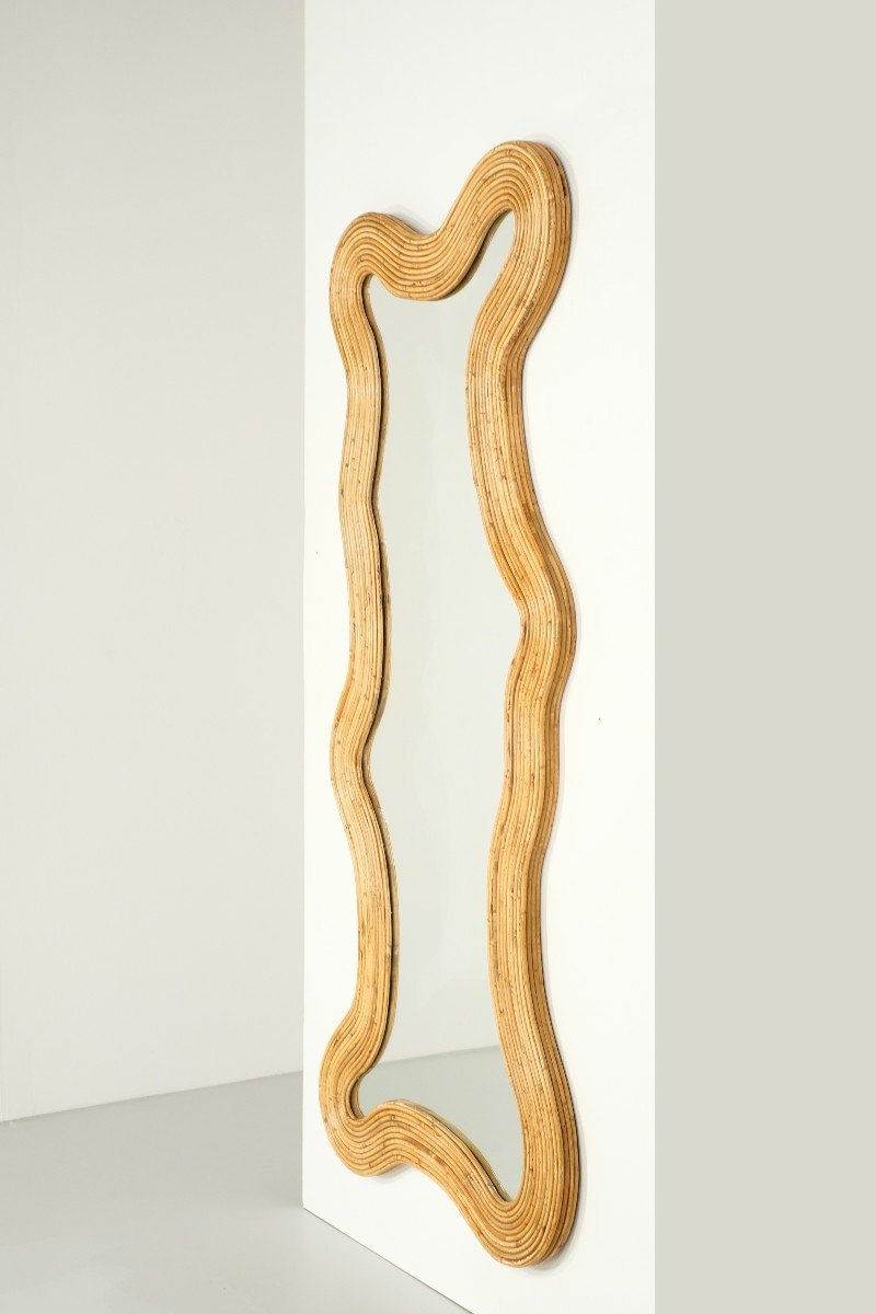 Bamboo In Large Format Mirror, Contemporary Italy.-photo-2