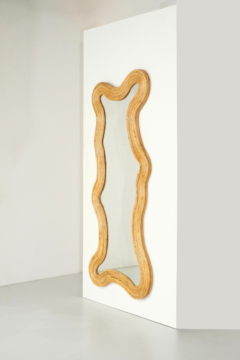 Bamboo In Large Format Mirror, Contemporary Italy.