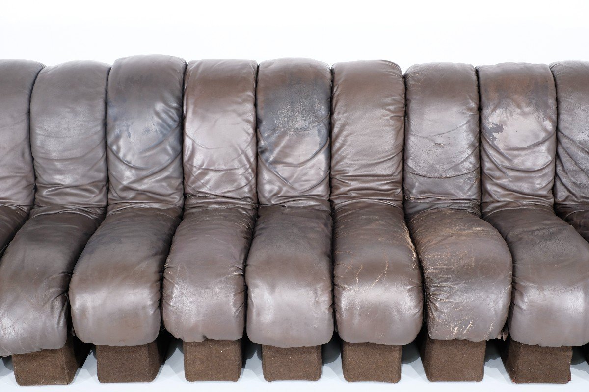 Non Stop Leather Sofa “ds 600” For De Sede, Switzerland 1970s.-photo-1