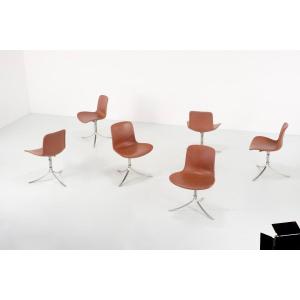 Set Of "pk9" Chairs By Poul Kaerholm For Fritz Hansen. Denmark 1960s.