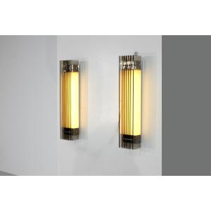 Two Glass Sconces For Fab, Italy 1970s.