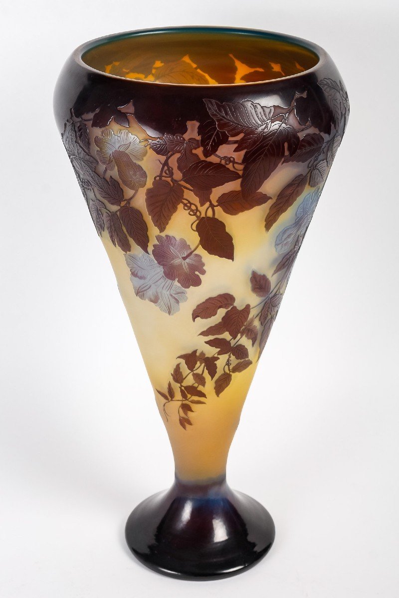 émile Gallé (1846-1904) Impressive Gallé French Cameo Glass Vase Circa 1900
