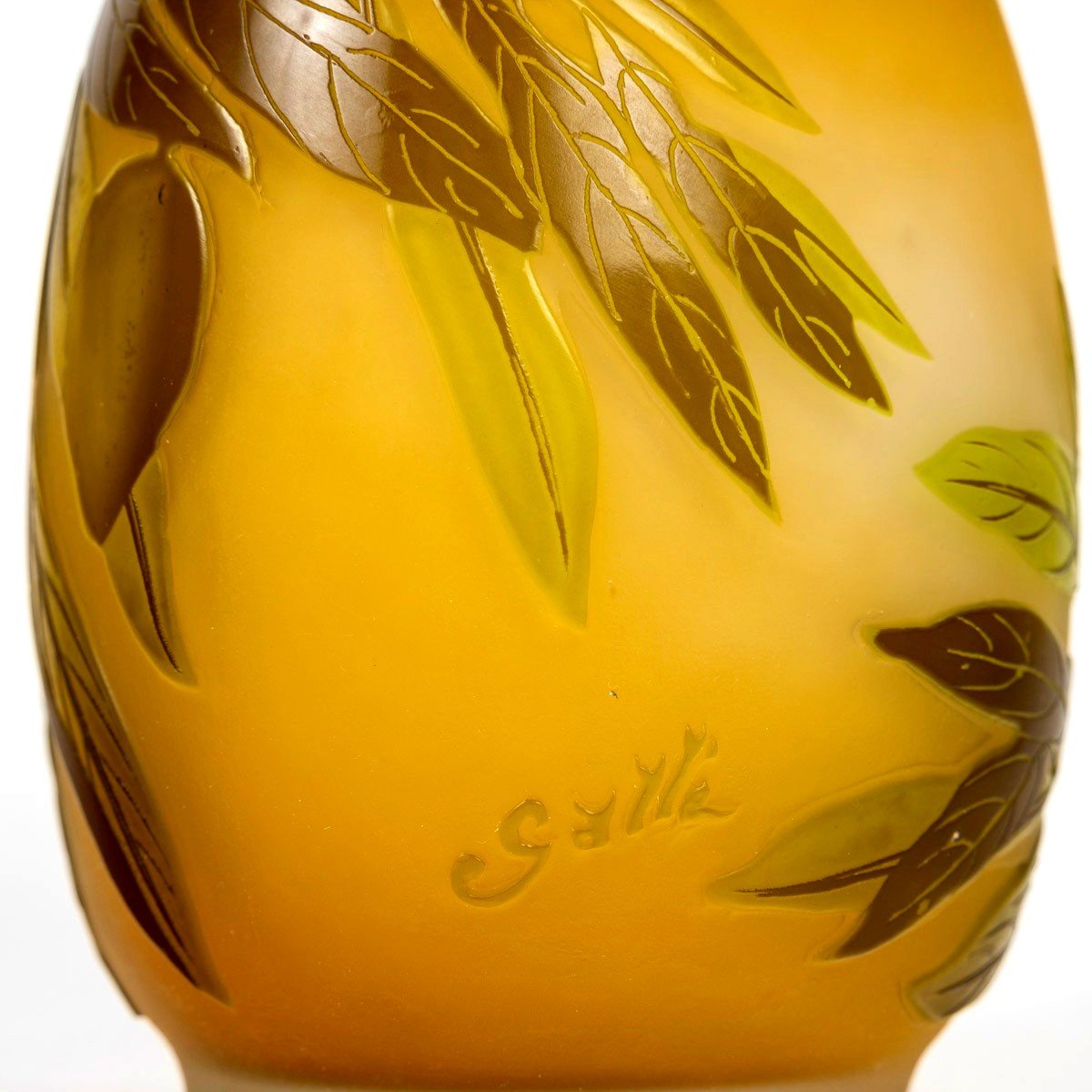 émile Gallé (1846-1904) Vase « Olives » -photo-1