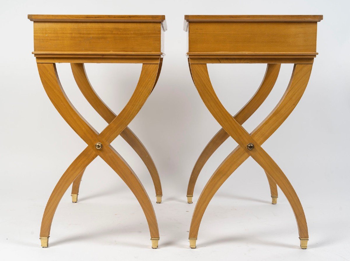 Paire de Tables d'appoint dans le style d'André Arbus (1903-1969), Vers 1920-photo-3