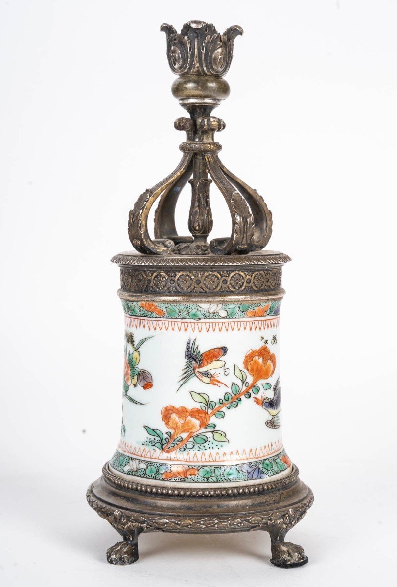 Chinese Porcelain Vase Mounted In Lamp By Boin-taburet à Paris 19th Century-photo-2