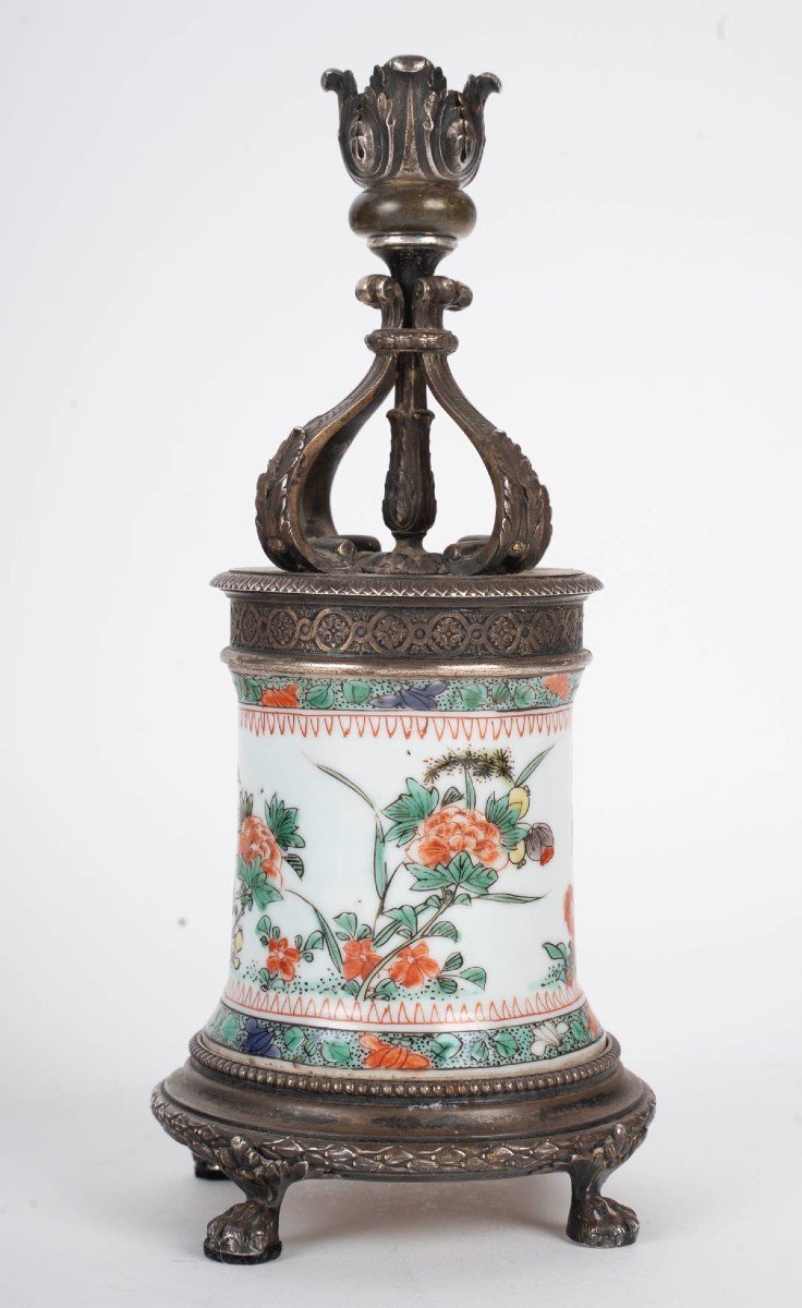 Chinese Porcelain Vase Mounted In Lamp By Boin-taburet à Paris 19th Century-photo-3