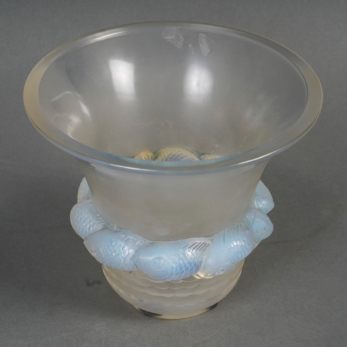 René Lalique (1860-1945) Opalescent Glass “piriac” Vase 1930-photo-3