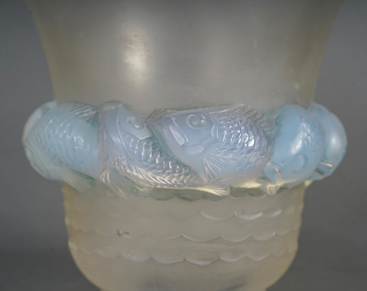 René Lalique (1860-1945) Opalescent Glass “piriac” Vase 1930-photo-4