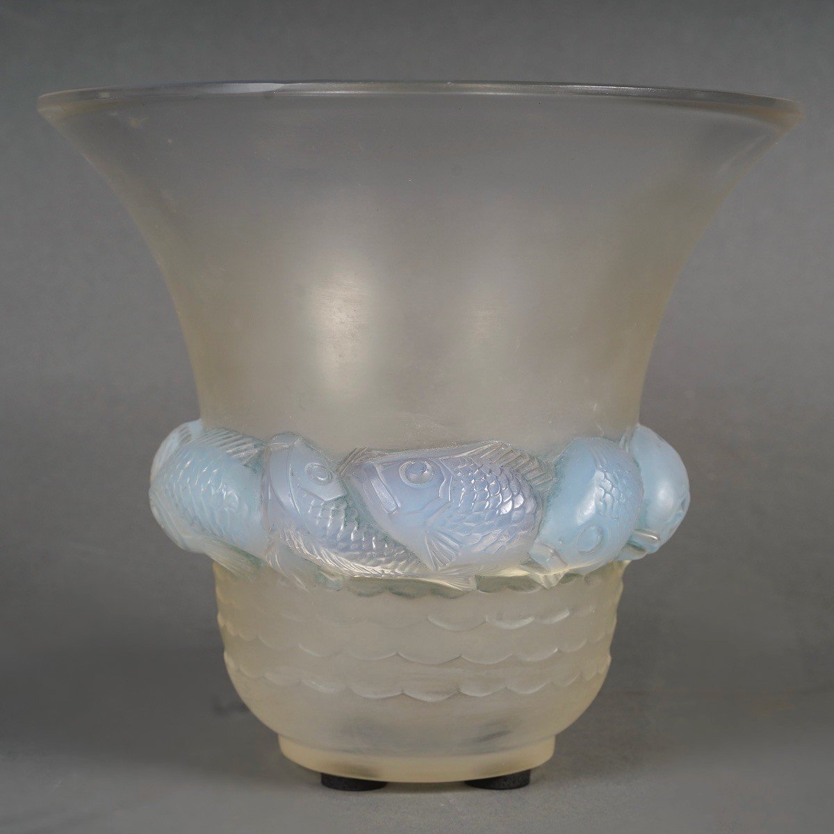 René Lalique (1860-1945) Opalescent Glass “piriac” Vase 1930