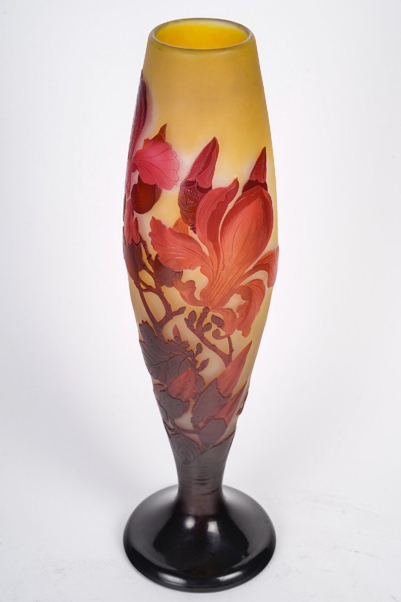 Émile Gallé (1846-1904) Vase Aux « Magnolias » Circa 1900-photo-3