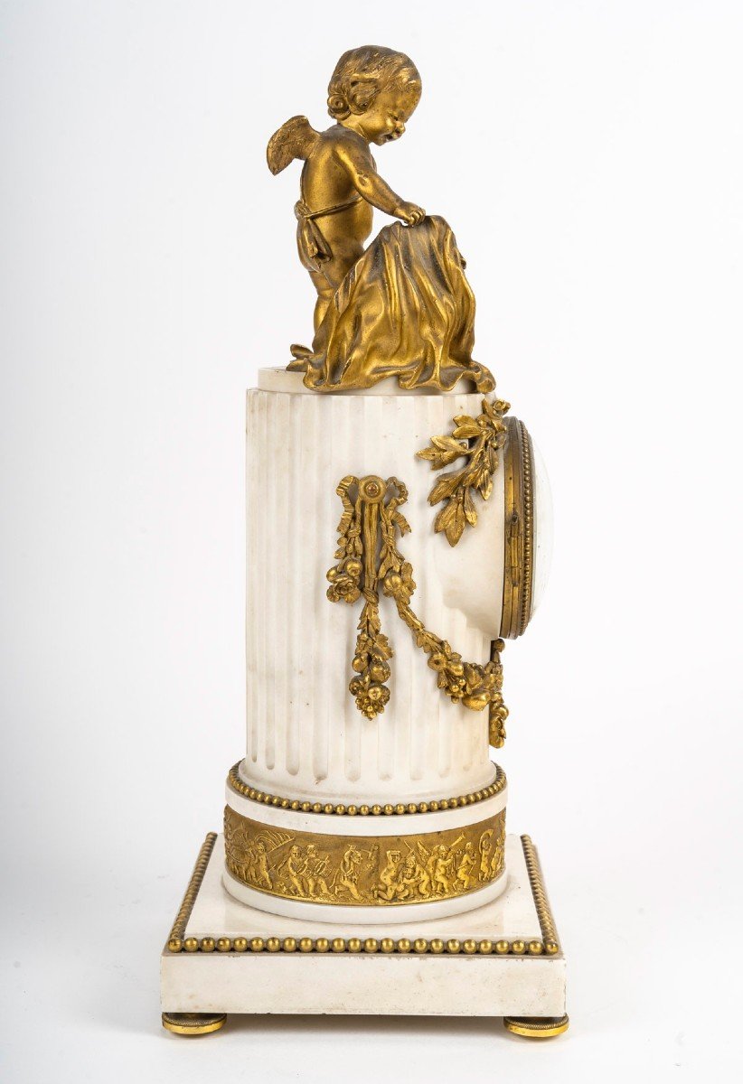 Pendule de Style Louis XVI  "Denière Fct de Bronzes, Paris", circa 1860-photo-3