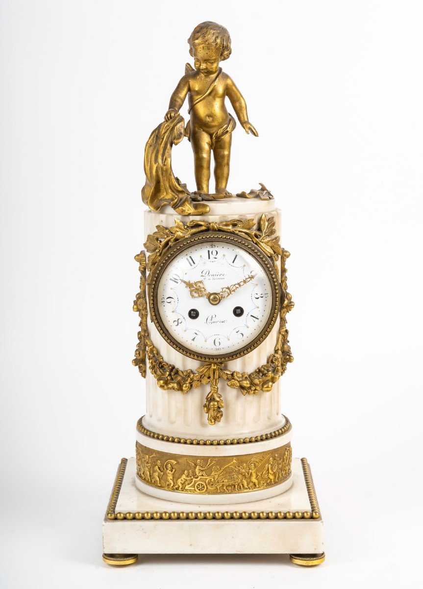 Pendule de Style Louis XVI  "Denière Fct de Bronzes, Paris", circa 1860