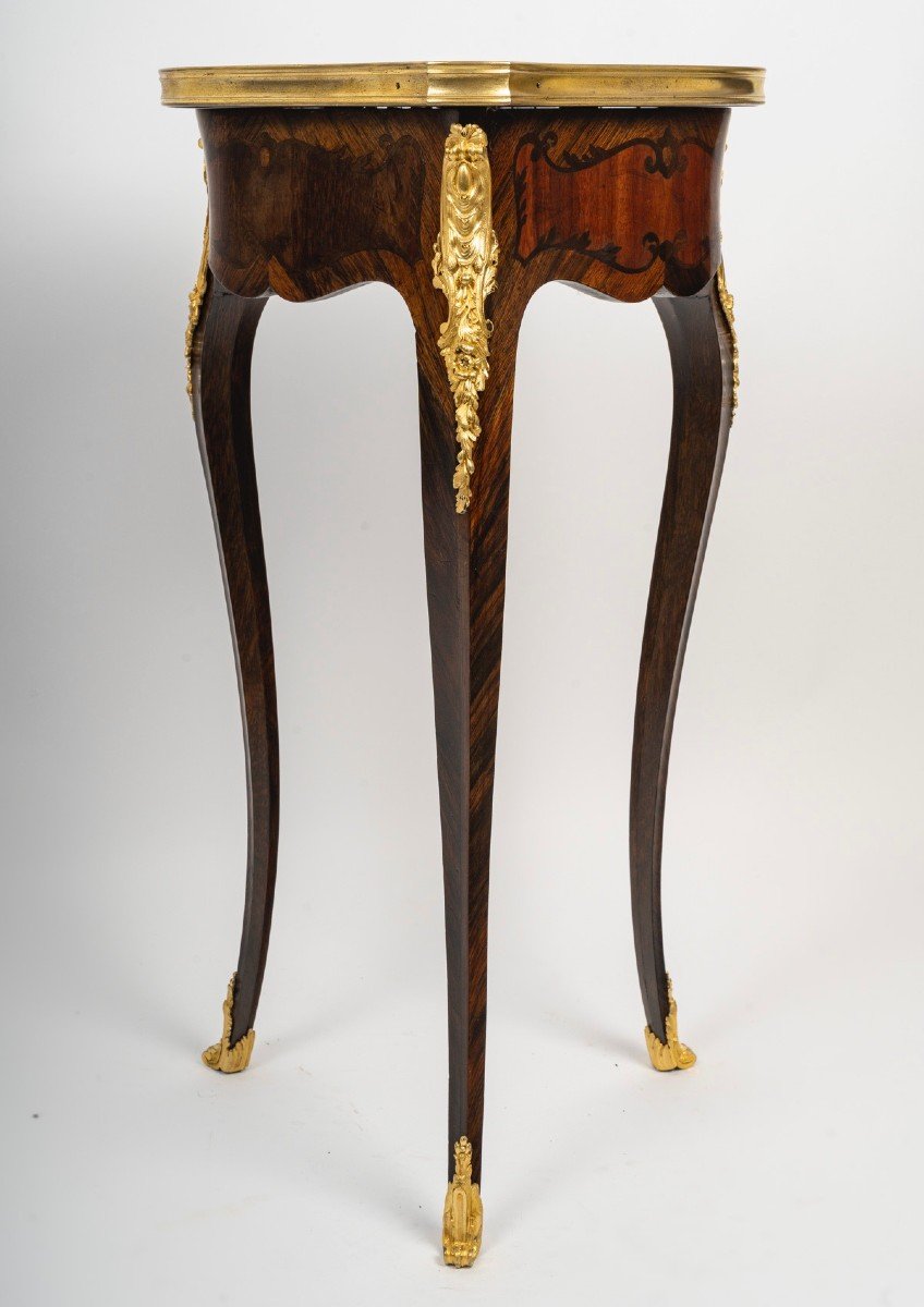 Table « Cœur » De Style Louis XV, Attribuée à Maison Krieger, Circa 1860-photo-2