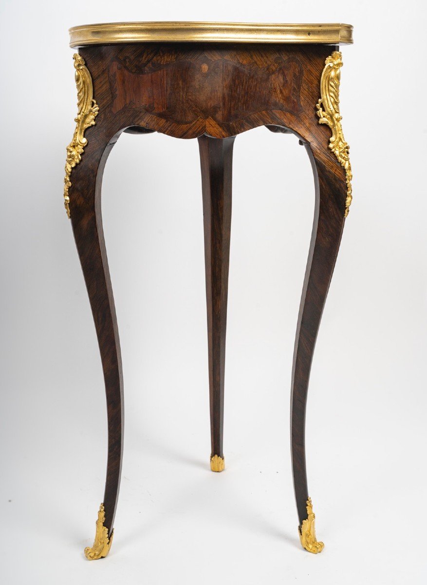 Table « Cœur » De Style Louis XV, Attribuée à Maison Krieger, Circa 1860-photo-3