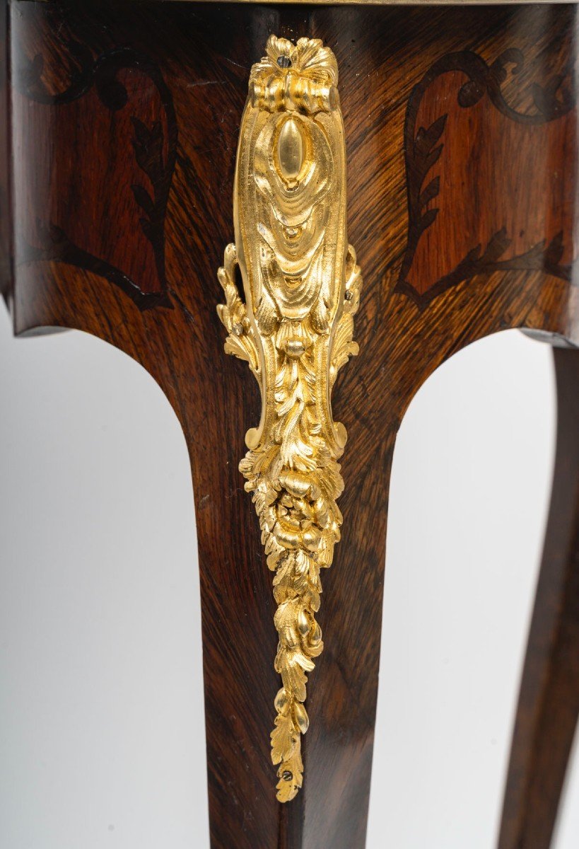 Table « Cœur » De Style Louis XV, Attribuée à Maison Krieger, Circa 1860-photo-3