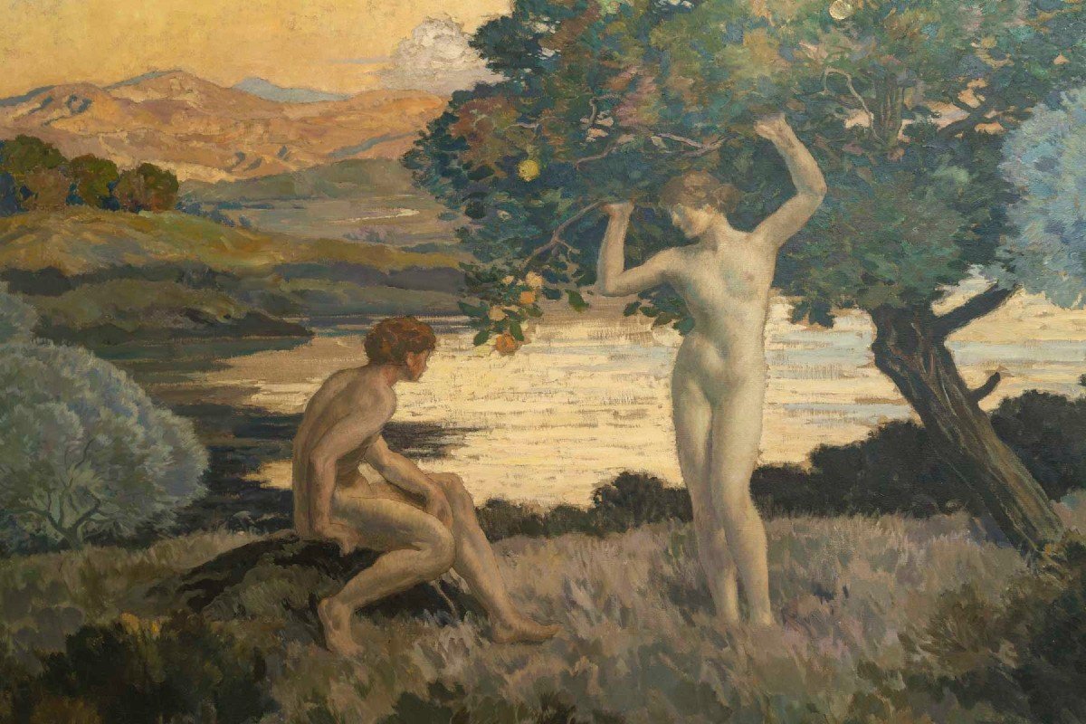 émile René Menard (1862-1930)  Adam Et Eve-photo-1