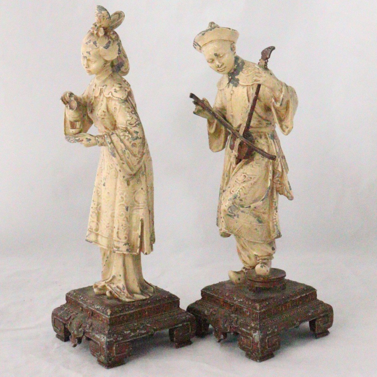 Pair Of French 19th Century Chinese Figures -photo-2